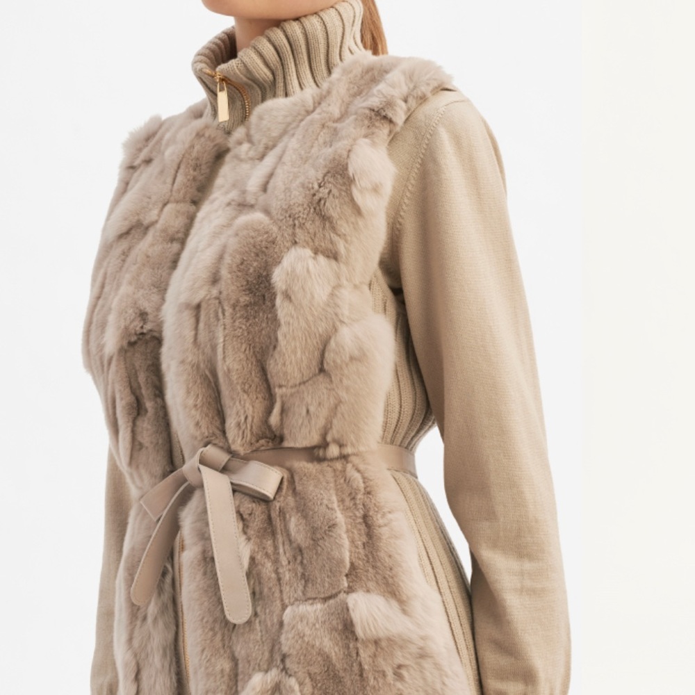 Luisa Spagnoli Fur Coat Vest